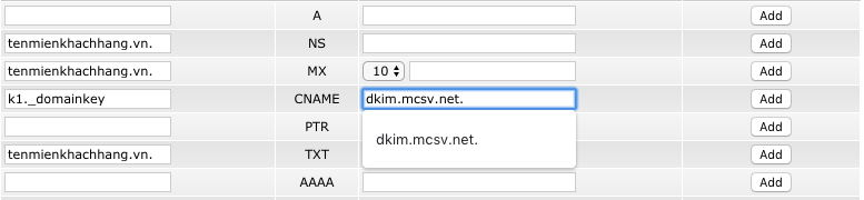 cấu hình bản ghi SPF và DKIM khi dùng Mailchimp