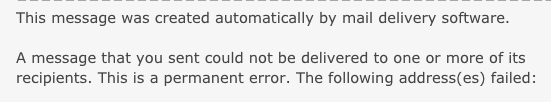 lỗi gửi thư điện tử