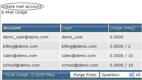 khởi tạo email với DirectAdmin