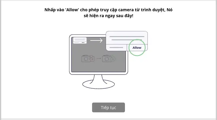 cho phép trình duyệt Internet truy cập camera