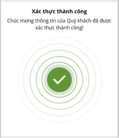 thông báo xác thực ekyc thành công