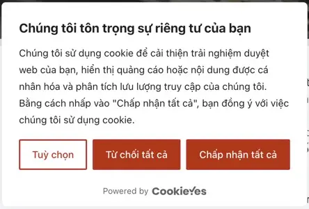 quản lý cookies với CookieYes
